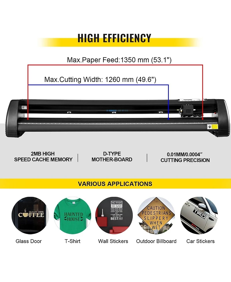 Sevorley 8-in-1 Heat Press Sublimation Machine with 53 Inch Vinyl Cutter Plotter Kit
