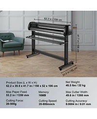 Sevorley 53 inch Vinyl Cutter Plotter with Stand and SignMaster Software