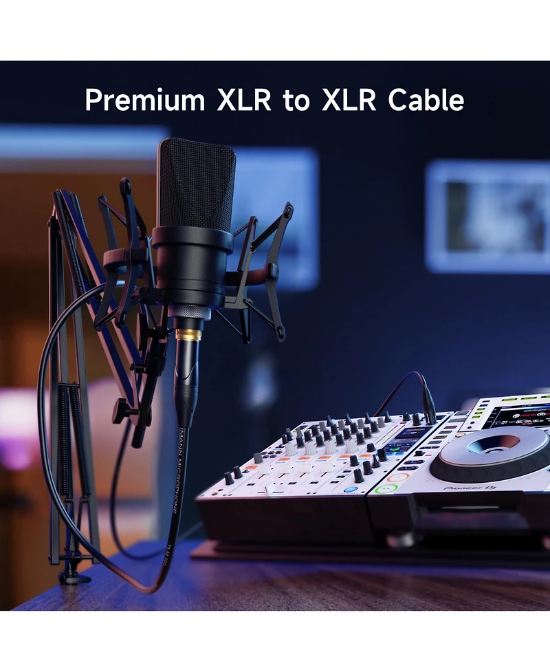 Lofree 2 Pack Xlr Microphone Cables 21 Awg Oxygen Free Copper Balanced Audio Cord