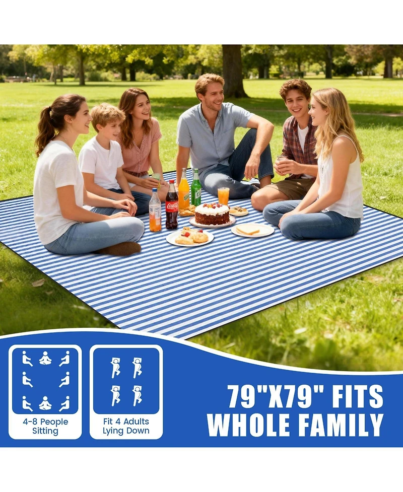Piscifun Extra Large 3 Layer Waterproof Picnic Blanket Portable Sandproof Machine Washable Outdoor Mat