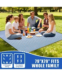 Piscifun Extra Large 3 Layer Waterproof Picnic Blanket Portable Sandproof Machine Washable Outdoor Mat