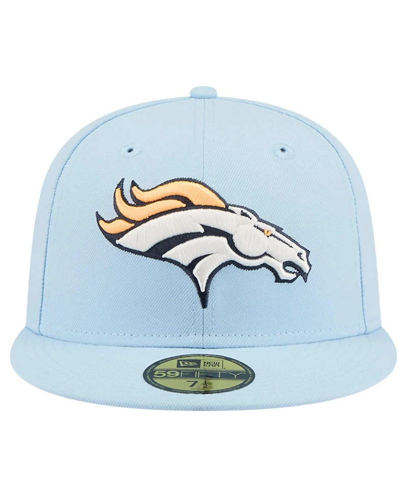 New Era Men's Coastal Blue Denver Broncos 59FIFTY Fitted Hat