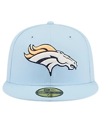 New Era Men's Coastal Blue Denver Broncos 59FIFTY Fitted Hat