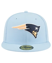 New Era Men's Coastal Blue England Patriots 59FIFTY Fitted Hat