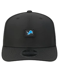 New Era Men's Black Detroit Lions Micro Badge 9SEVENTY Adjustable Hat