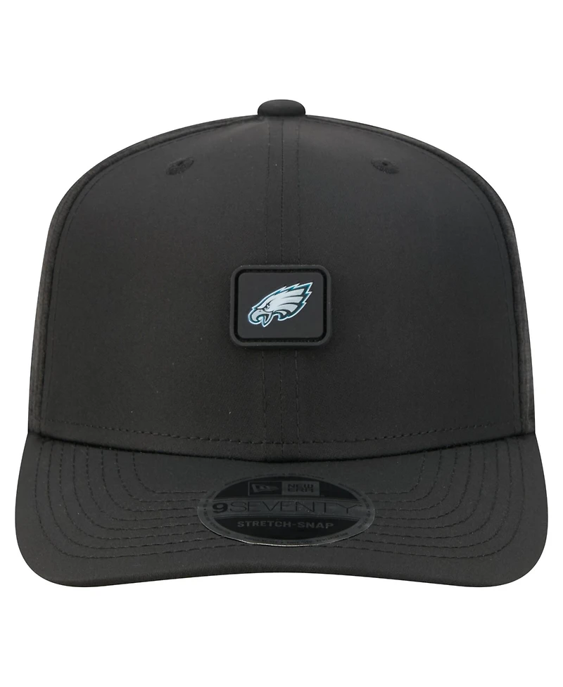 New Era Men's Black Philadelphia Eagles Micro Badge 9SEVENTY Adjustable Hat
