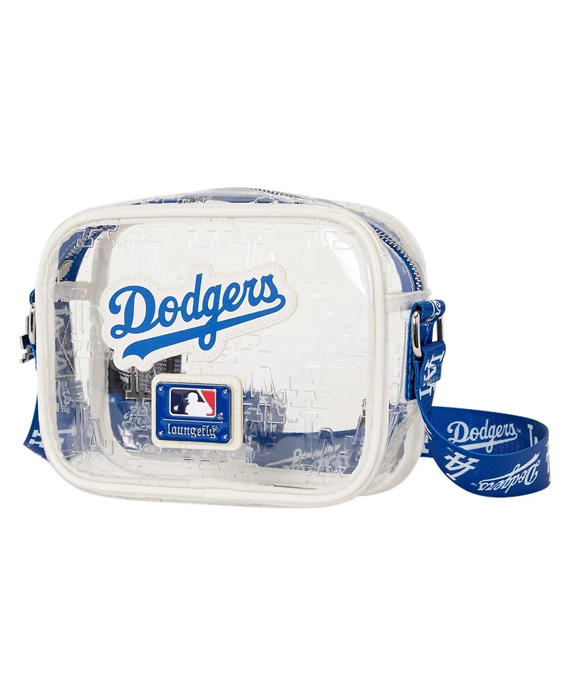 Loungefly Los Angeles Dodgers Clear All Over Logo Crossbody Bag