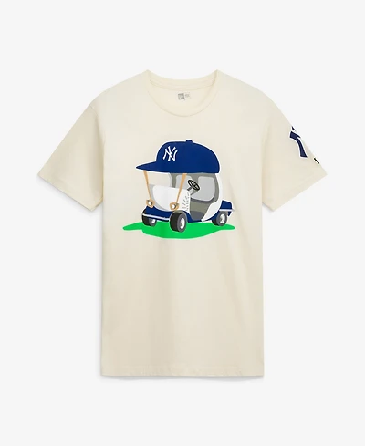 New Era Men's Natural York Yankees Golf Mascot T-Shirt