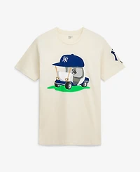 New Era Men's Natural York Yankees Golf Mascot T-Shirt