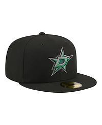 New Era Men's Black Dallas Stars Color Pop 59FIFTY Fitted Hat