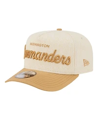 New Era Men's Cream Washington Commanders Herringbone 9FIFTY A-Frame Snapback Hat