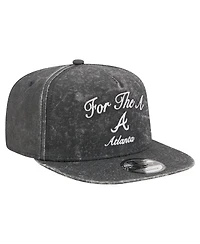 New Era Men's Black Atlanta Braves City Slogan A-Frame 9FIFTY Snapback Hat