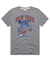 Homage Men's and Women's Gray New York Knicks x The Grateful Dead Tri-Blend T-Shirt