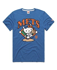 Homage Men's and Women's Royal New York Mets Hello Kitty Tri-Blend T-Shirt