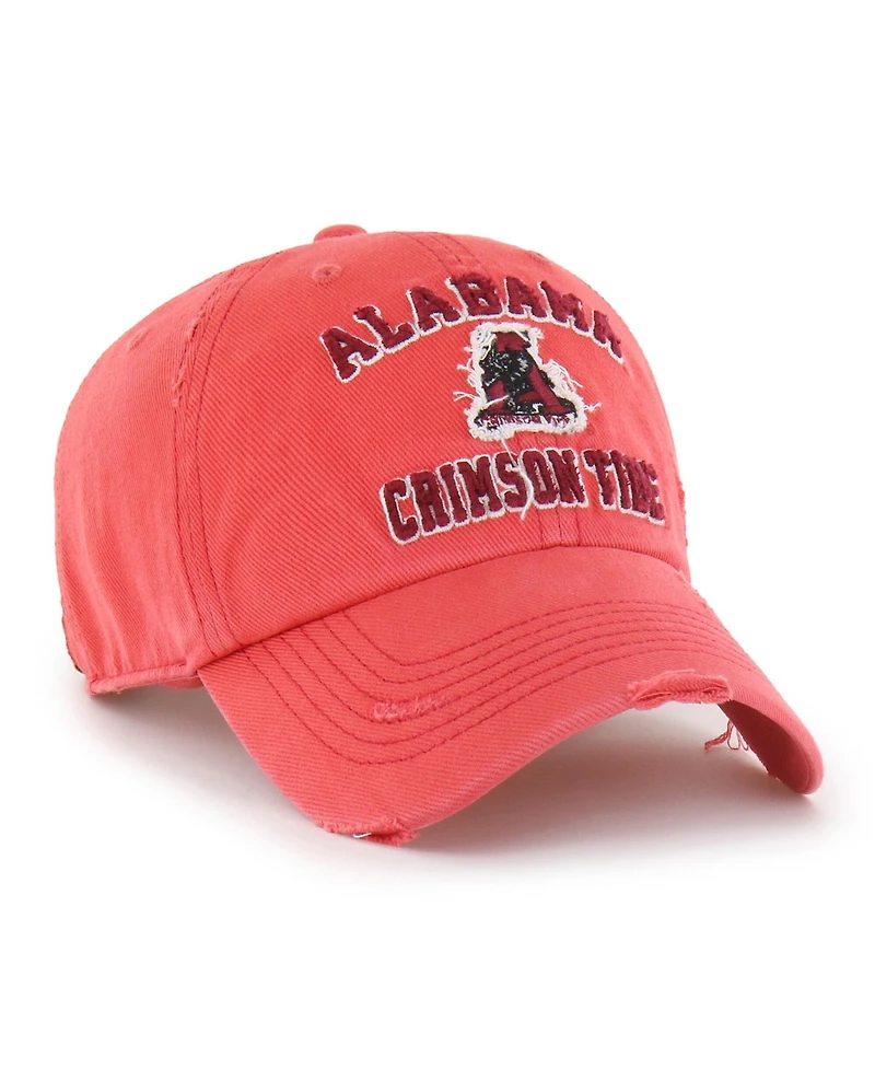 47 Brand Men's and Women's Crimson Alabama Crimson Tide Well-Worn Seymore Clean Up Adjustable Hat