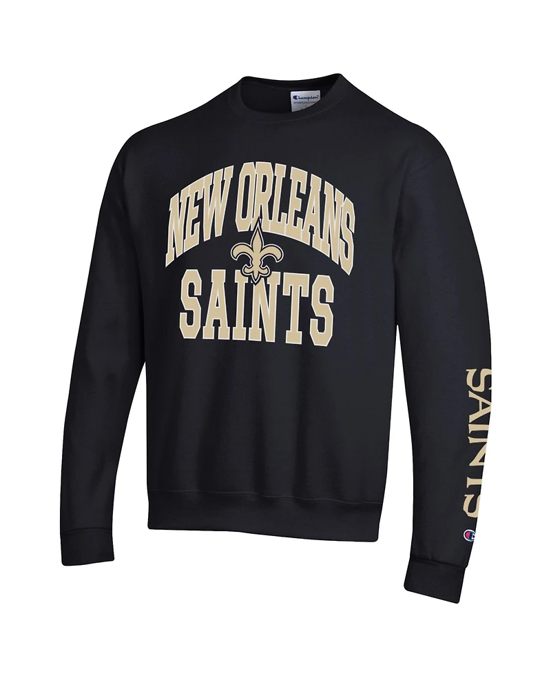 Champion Men's Black New Orleans Saints Powerblend Fleece Sweatshirt