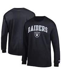 Champion Men's Black Las Vegas Raiders Arch Over Logo Long Sleeve T-Shirt