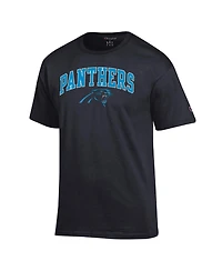 Champion Men's Black Carolina Panthers Arch Over Logo T-Shirt