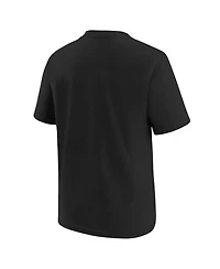 Nike Big Boys and Girls Black Miami Marlins Large Logo T-Shirt