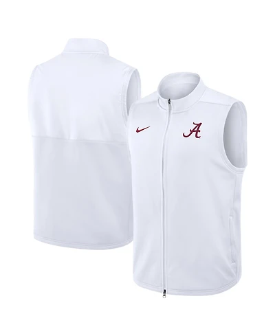 Nike Men's White Alabama Crimson Tide Primetime Victory Therma-fit Full-Zip Vest