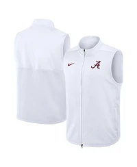 Nike Men's White Alabama Crimson Tide Primetime Victory Therma-fit Full-Zip Vest