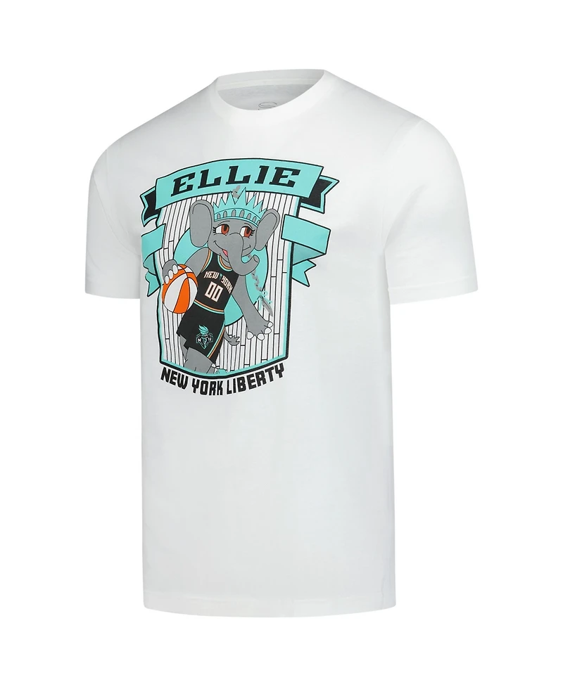 Stadium Essentials Men's and Women's White New York Liberty Ellie Mascot Established T-Shirt
