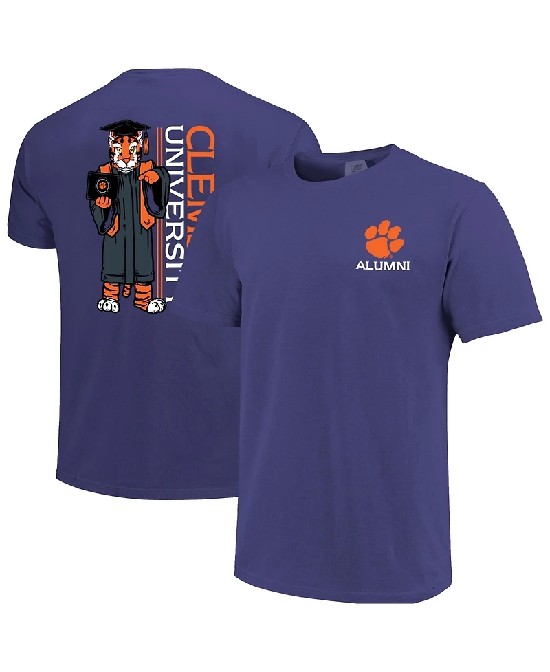 Image One Men's Purple Clemson Tigers Mascot Grad Achievement Unlocked T-Shirt