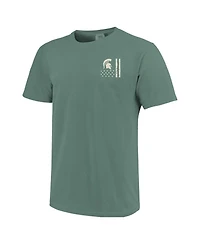 Image One Men's Green Michigan State Spartans Comfort Colors Oht Camo Overlay T-Shirt