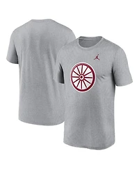 Jordan Men's Heather Gray Oklahoma Sooners Primetime Legend Alternate Logo T-Shirt