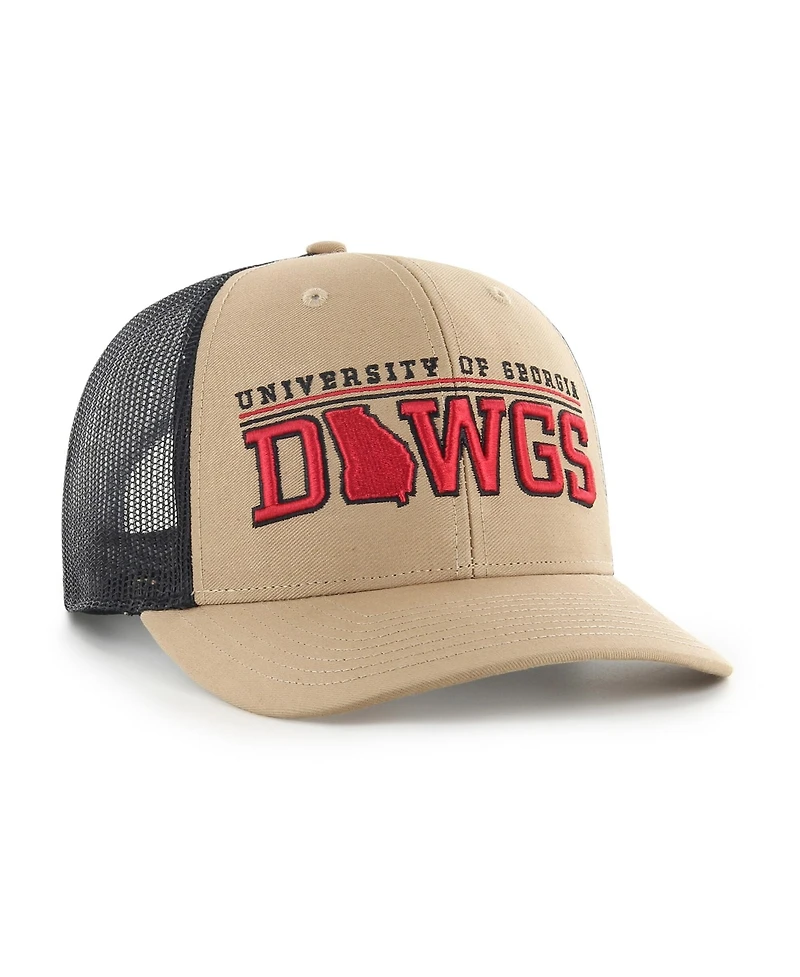 47 Brand Men's Khaki Georgia Bulldogs Local Statement Trucker Adjustable Hat