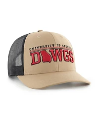 47 Brand Men's Khaki Georgia Bulldogs Local Statement Trucker Adjustable Hat