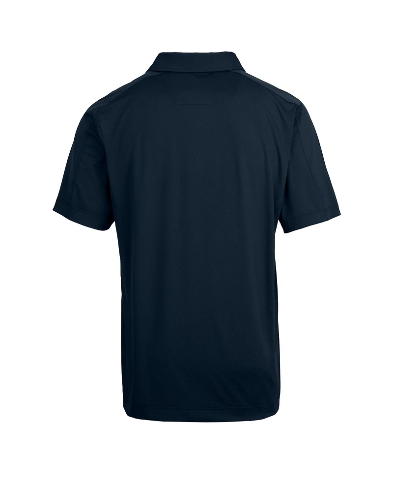 Cutter Buck Men's Navy Milwaukee Brewers Prospect Textured Stretch Big Tall Polo Shirt