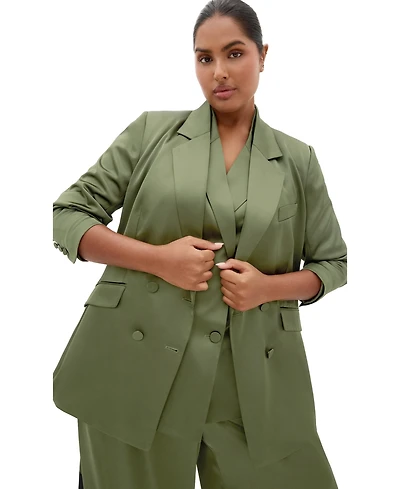 City Chic Women's Plus Rylie Satin Blazer