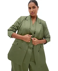 City Chic Women's Plus Rylie Satin Blazer