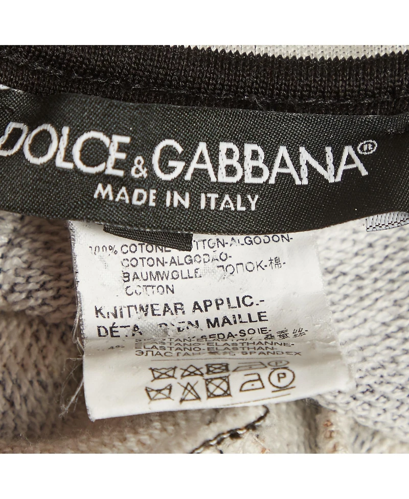 Pre-Owned Dolce & Gabbana Men's Printed Jersey Drawstring Joggers