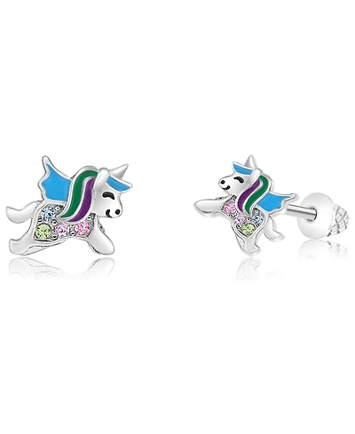Chanteur Kids Unicorn Hypoallergenic Earrings for Girls with Surgical Titanium Screwbacks