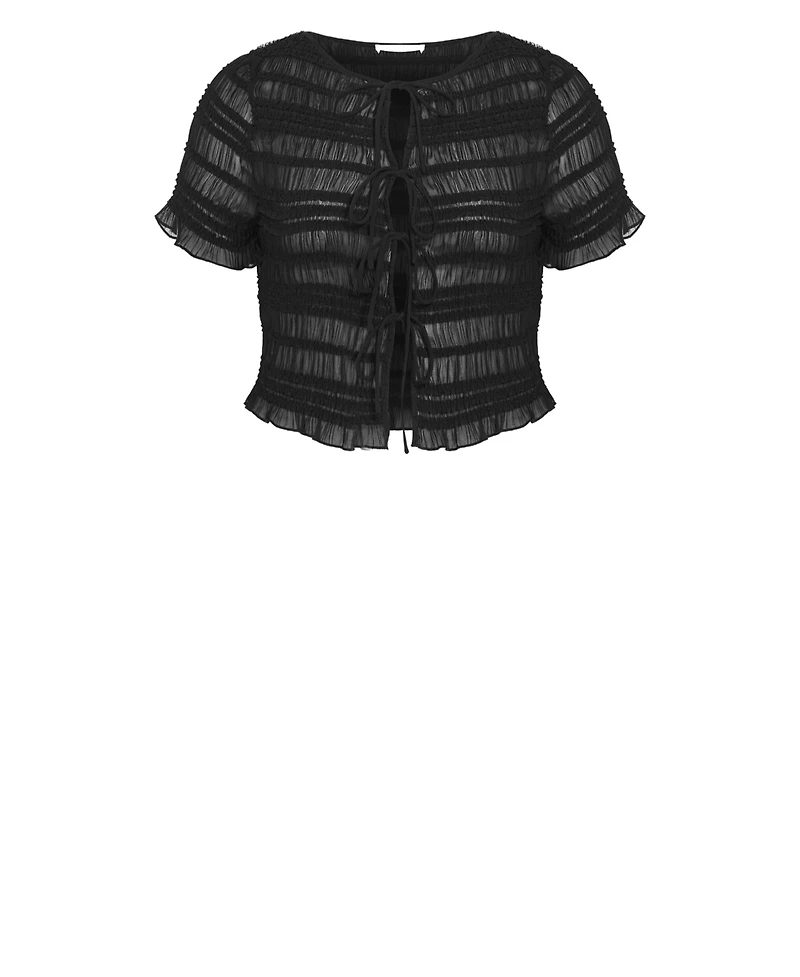 City Chic Women's Plus Emelia Shirred Top