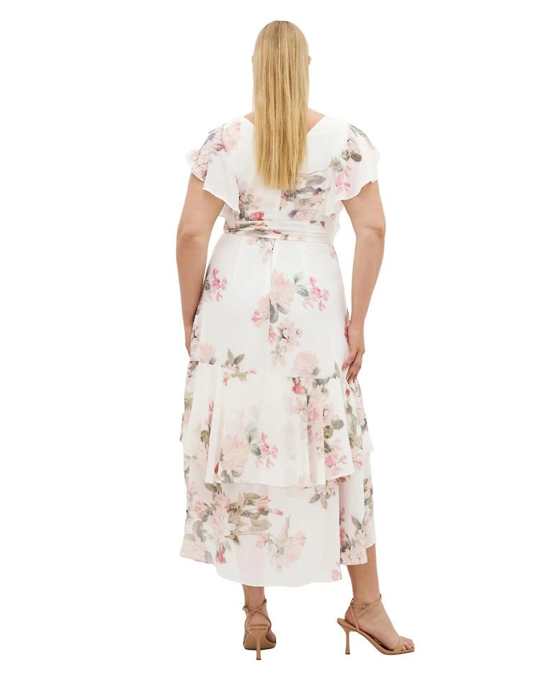 City Chic Women's Plus Demure Floral Maxi Dress