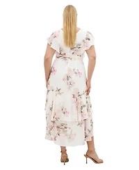 City Chic Women's Plus Demure Floral Maxi Dress