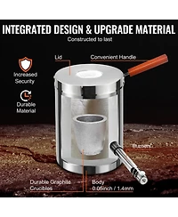 Sevorley 6 Kg Propane Melting Furnace Kit, Metal Foundry with Graphite Crucible and Tongs