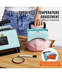 Sevorley 2-in-1 Tumbler and Hat Heat Press Machine for Mugs and Caps
