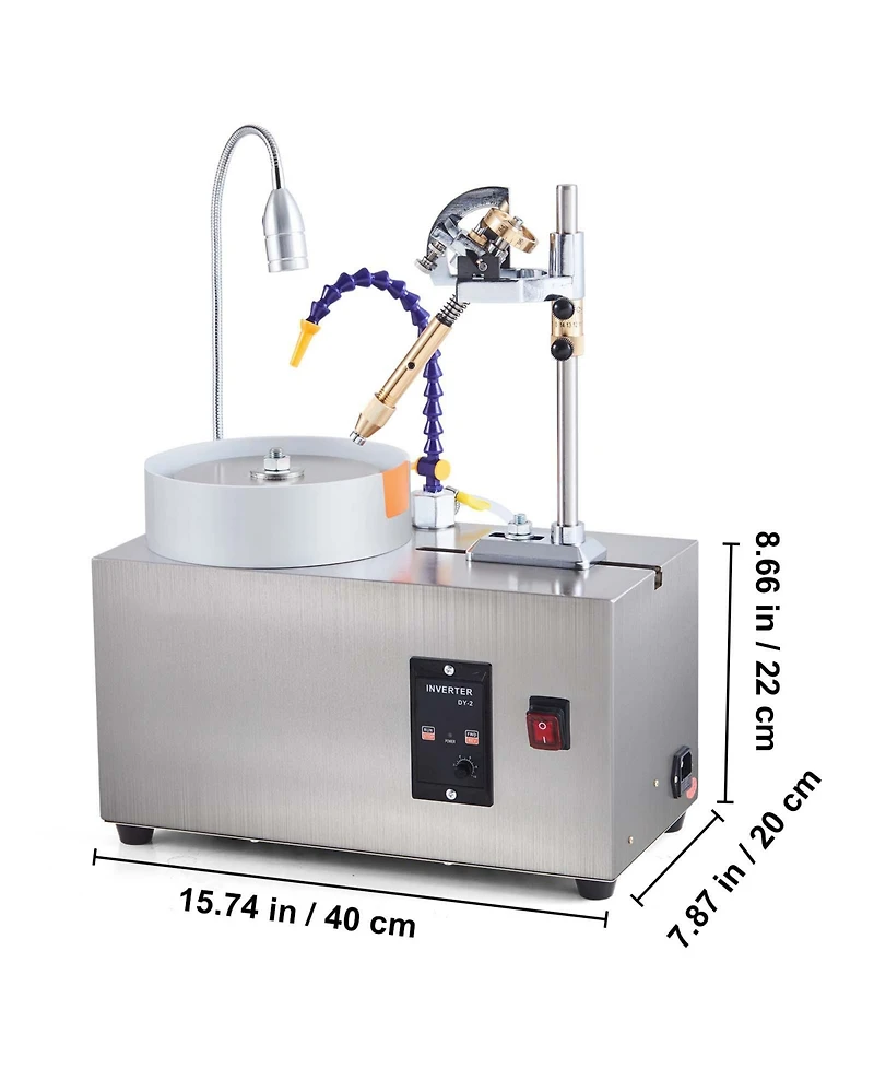 Sevorley Gem Faceting Machine, 180W Jade Grinding and Polishing Machine with Adjustable 0-2980 Rpm Speed and Manipulator