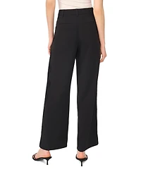 CeCe Women's Scallop-Edge Wide-Leg Trouser