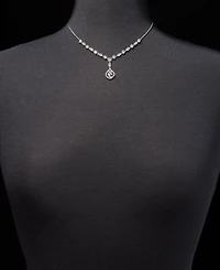 Givenchy Cubic Zirconia Lariat Necklace, 16" + 3" extender
