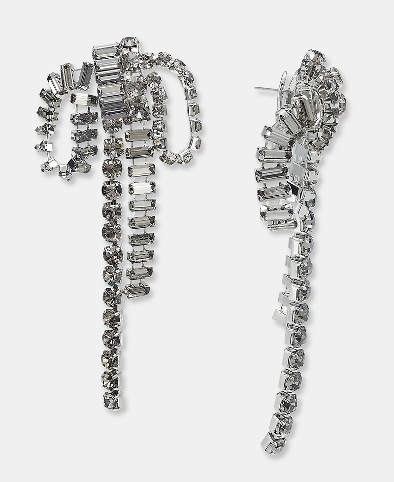 Givenchy Crystal Statement Bow Chandelier Earrings