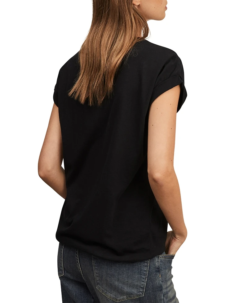 Reiss Women's Cotton-Jersey Crew Neck T-Shirt