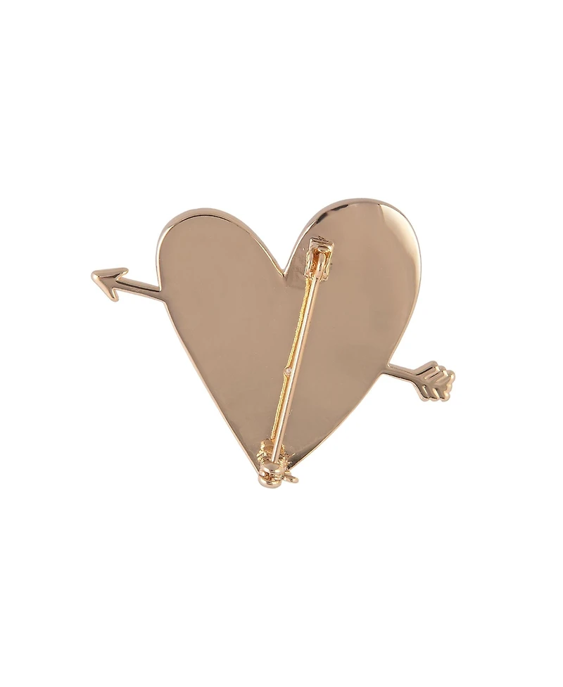 Hallmark Pink Stone Heart and Arrow Pin