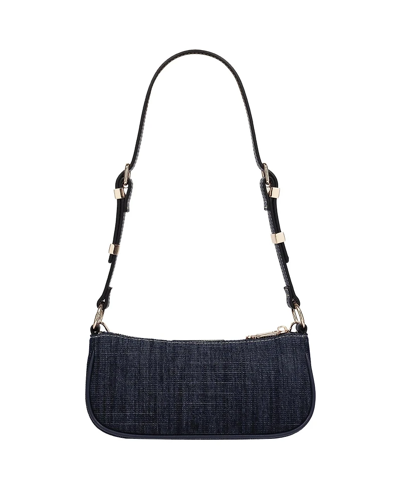 True Religion Chain and Studs Denim Shoulder Bag