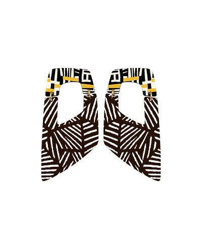 Swanky Designs Rachel Ii Dangle Geometric Statement Earrings