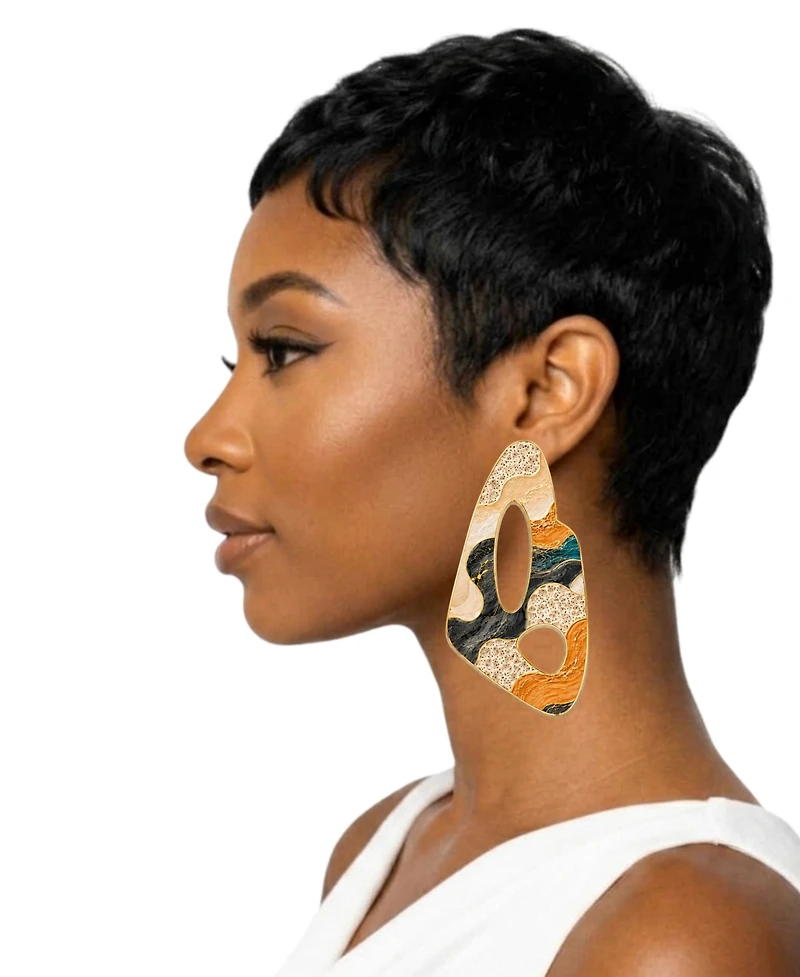 Swanky Designs Muse Stud Artistic Statement Earrings